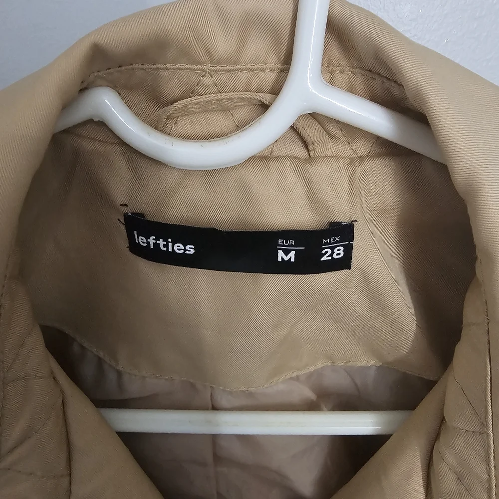 Lefties Beige Gold Trench Coat